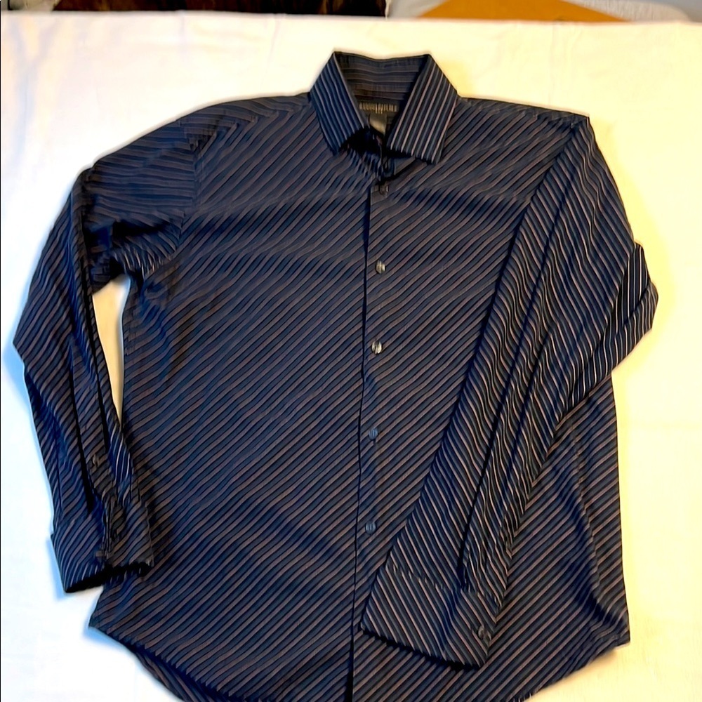 Banana republic, dress shirt, size, extra large, cuffed sleeve striped.